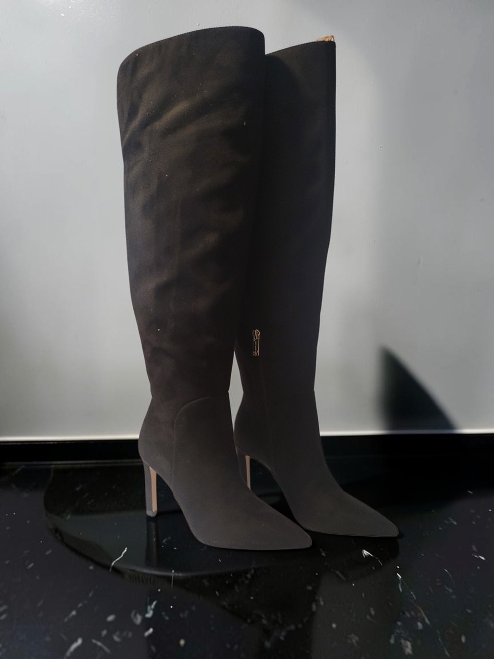 Jessica Simpson Black Over-the-Knee Pointed Stiletto Boots